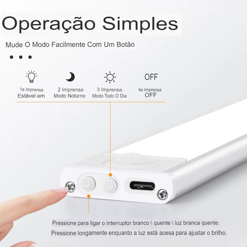 Luz Noturna Led Com Sensor de Movimento